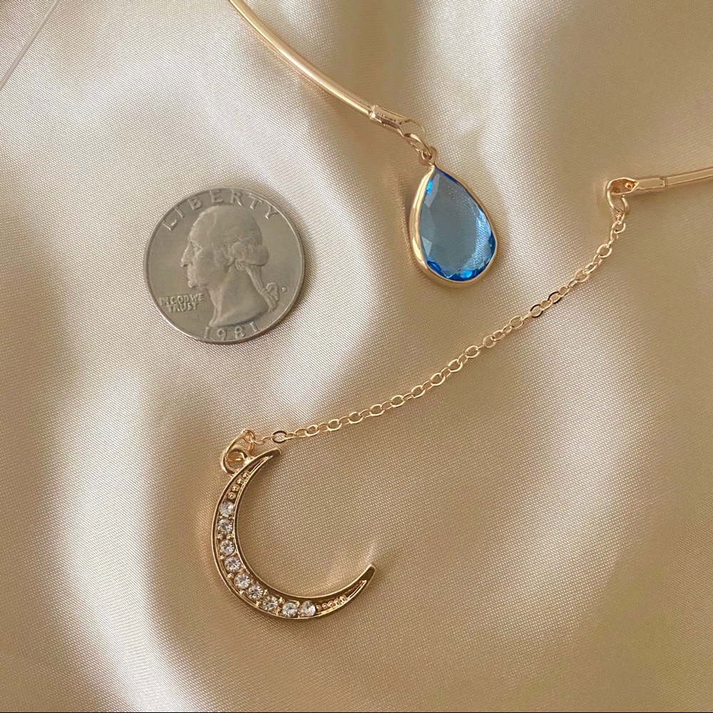 💕Last oneCrescent moon Open Choker Necklace - Picture 2 of 14